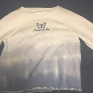 Kid(Girls) tie-dye puff sleeve logo sweatshirt